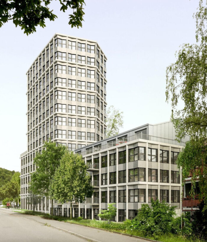 Rood Zuerich Birmensdorfstrasse Neubau Hochhaus 01